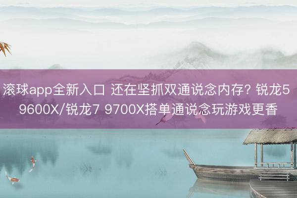 滚球app全新入口 还在坚抓双通说念内存? 锐龙5 9600X/锐龙7 9700X搭单通说念玩游戏更香