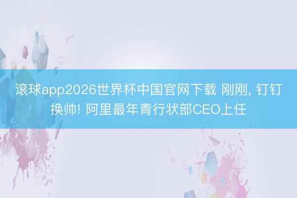 滚球app2026世界杯中国官网下载 刚刚, 钉钉换帅! 阿里最年青行状部CEO上任